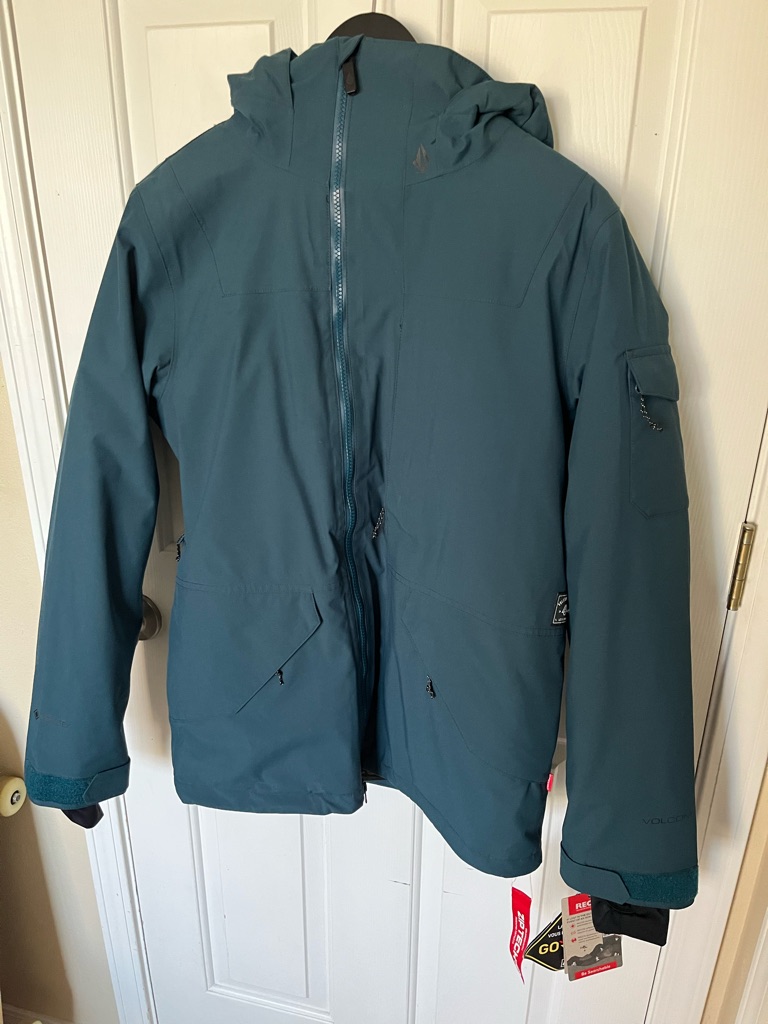 Volcom Women's Teal Waterproof Hooded Jacket